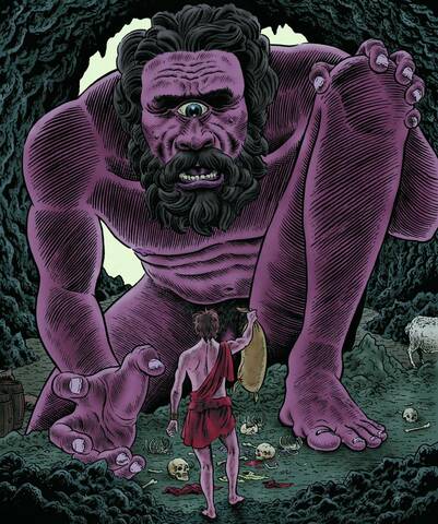 ENCUENTRO ULISES Y POLIFEMO