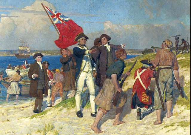 Captain James Cook lands in Australia