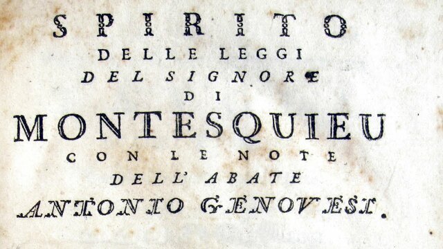 "Lo spirito delle leggi" di Montesquieu