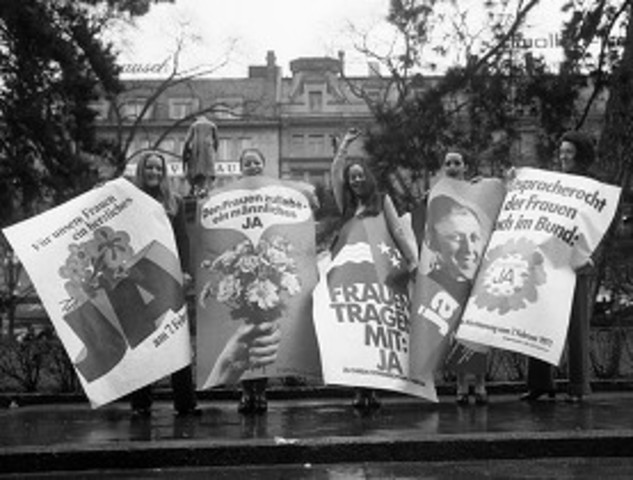 Swiss men vote against women's suffrage