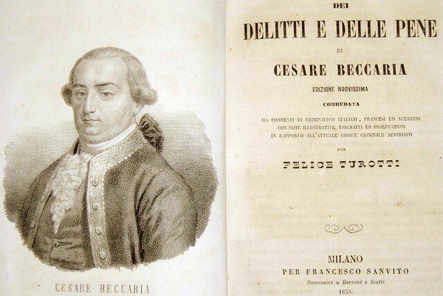 "Dei delitti e delle pene" di Cesare Beccaria