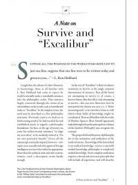 Creation of Excalibur