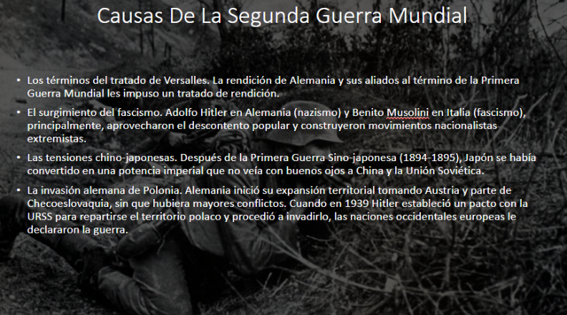 Causas De La Segunda Guerra Mundial