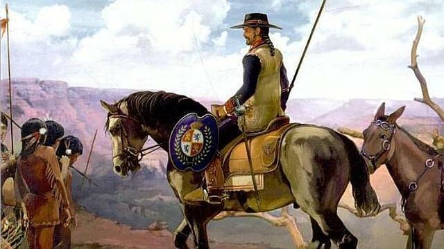 Los españoles conquistan América .