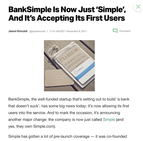 Becomes ‘Simple’, First Non-Employee Users