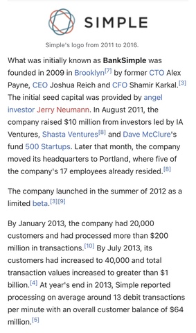 BankSimple Founded