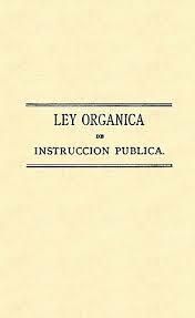 Ley orgánica de Instrucción Pública