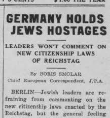 Nuremburg Laws enacted