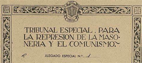 Ley represión Comunismo y Masonería