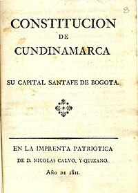 Constitución de la Provincia de Cundinamarca