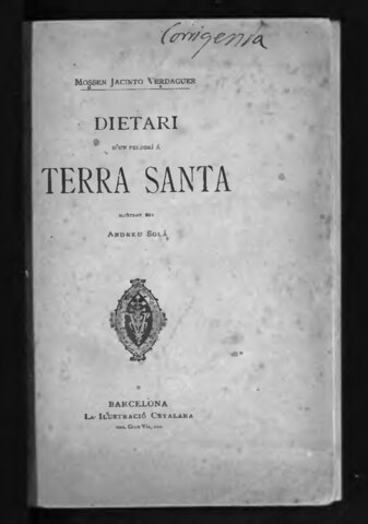 DIETARI D’UN PELEGRÍ A TERRA SANTA