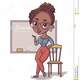 Black teacher clipart
