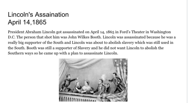 Lincoln's Assaination