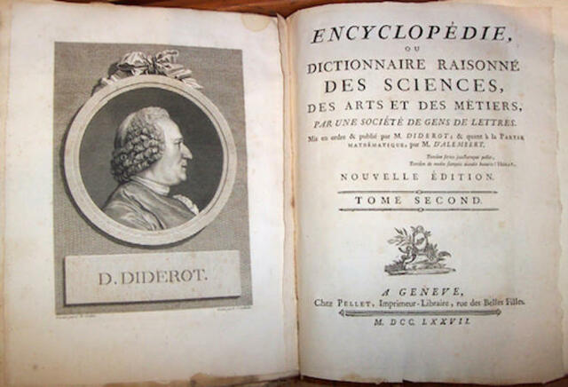 L'Encyclopédie de Denis Diderot y Jean le Rond d'Alembert.