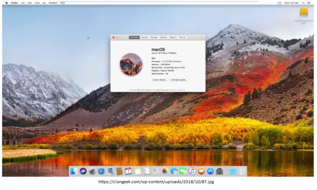 Mac OS X 10.13 “High Sierra”