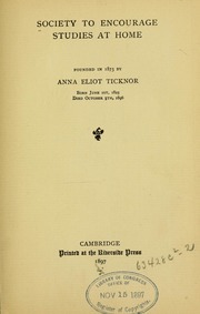 Anna Eliot Ticknor