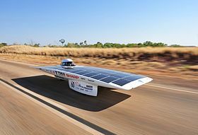 Inicio de la world solar Challenge