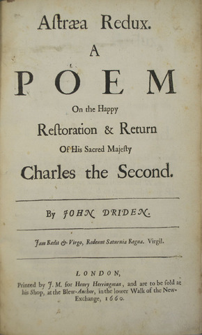 Astraea Redux - John Dryden: