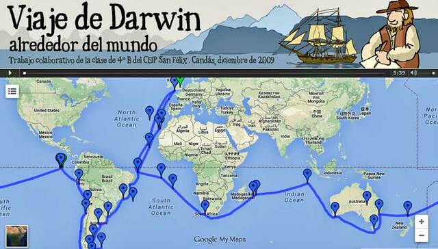 Los viajes que realizó Charles Darwin para construir su teoría.