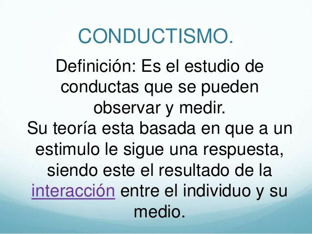 Conductismo.