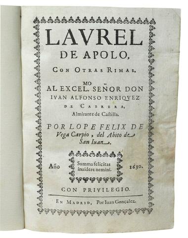 Publicación de "El laurel de Apolo"