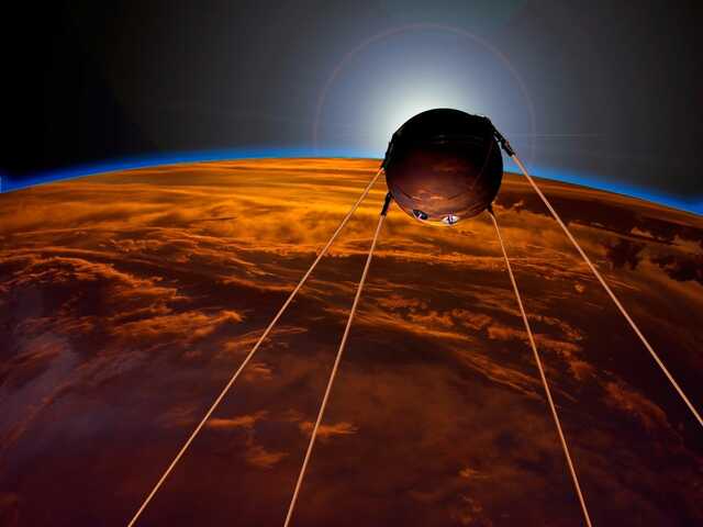 USSR launches Sputnik