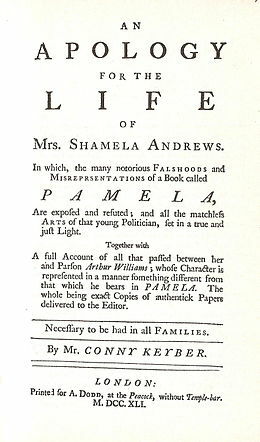An Apology for the Life of Mrs. Shamela Andrews