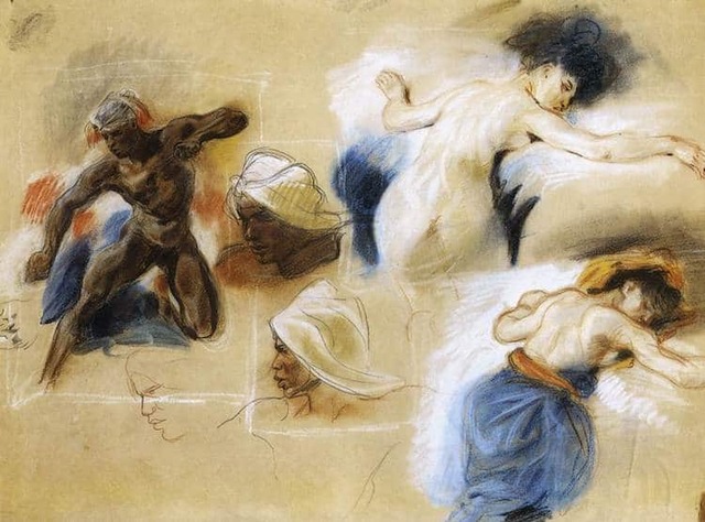 ROMANTICISMO, Estudio "La mort de Sardanàpal", Eugène Delacroix, S.XlX