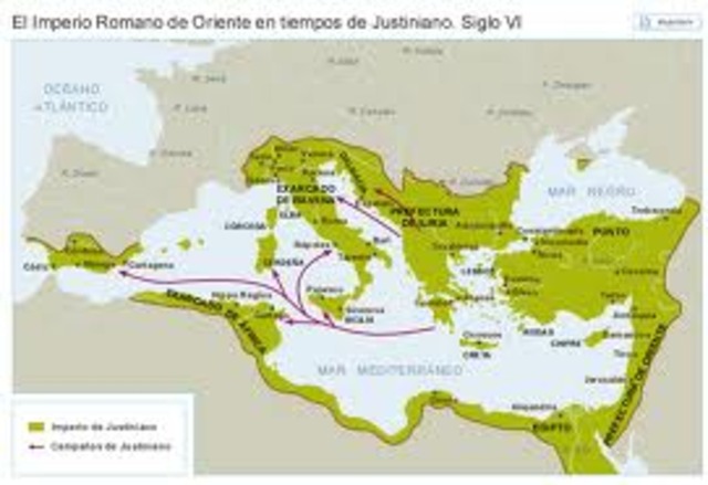 Apogeo del Imperio Bizantino con Justiniano.