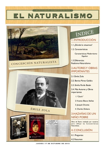 Autores destacados de el naturalismo literario en Latinoamérica y Europa.