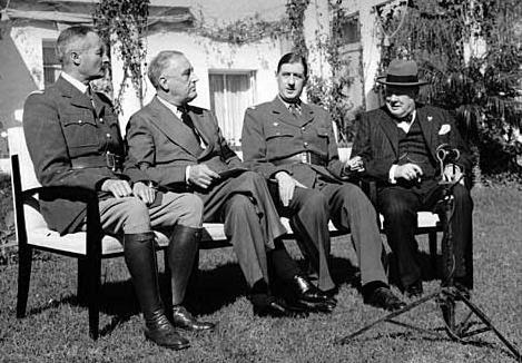 Conferencia de los aliados (Inglaterra, Francia, EE.UU.) en Casablanca
