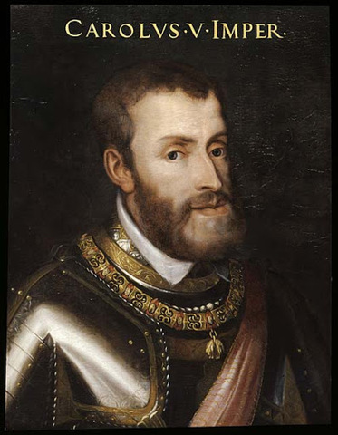 Carlo V abdica al trono