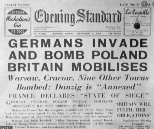 Nazi Germany invades Poland.