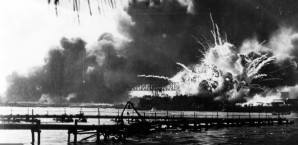 Japan bombs Pearl Harbor