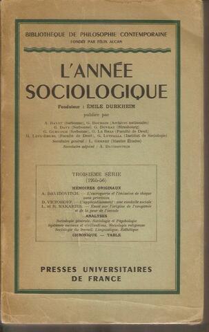 Durkheim - Revista "L'Année Sociologique"