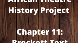 Timeline: Theater History Project - Africa