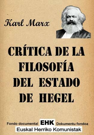 Marx - Crítica de la filosofía del derecho de Hegel