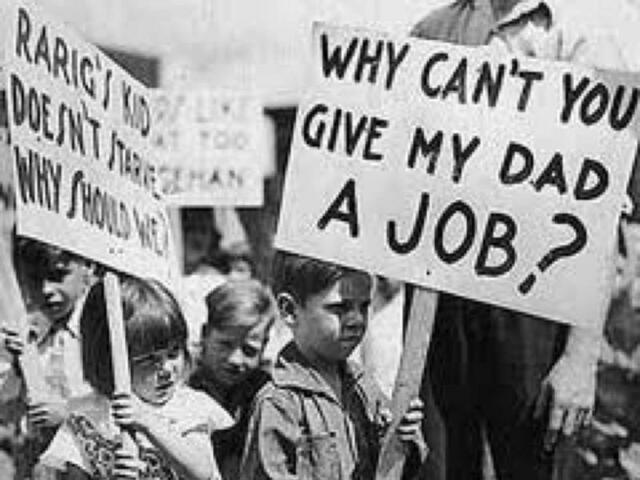 Unemployment in the Great Depression Change