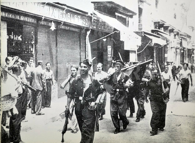 insurrección de anarquistas y del POUM.