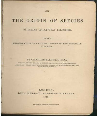 On the Origin of Species