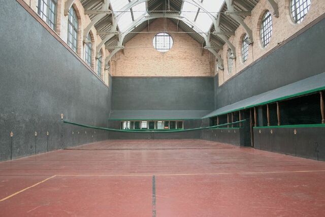 The first tennis court.
