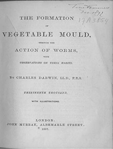 Publicación de “The Formation of Vegetable Mould through the Action of Worms, with Observations on their Habits”