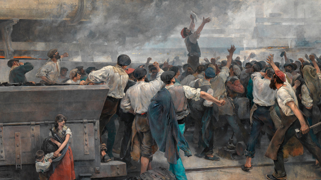 "Una huelga en Vizcaya", de Vicente Cutanda y Toraya