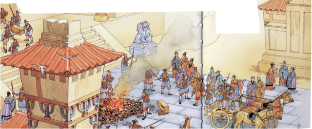 La quema de arte, China