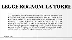 “Legge Rognoni – La Torre”