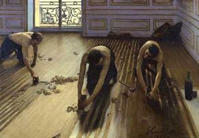 "Les raboteurs (los acuchilladores)", Gustave Caillebotte