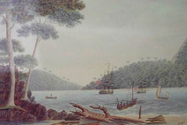 First Europeans to arrive arrive at adventure bay