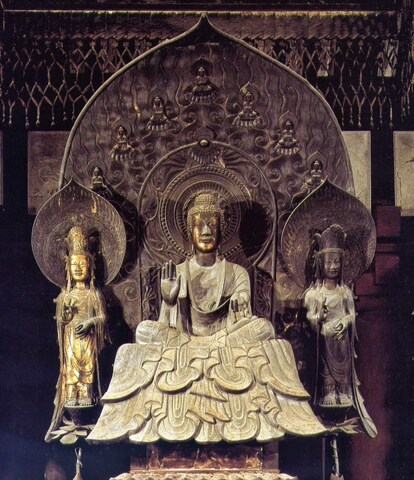 Tríada de Sâkyamuni, Japón