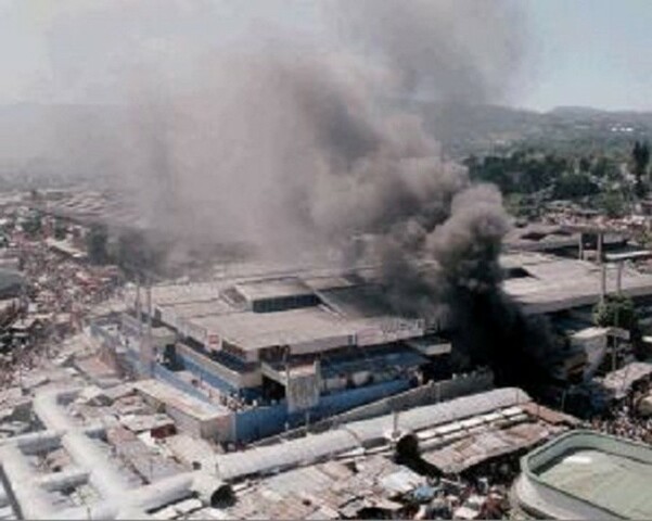 Incendio del primer Mercado Central.