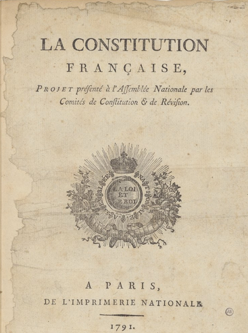 L’Assemblée nationale adopte une Constitution.